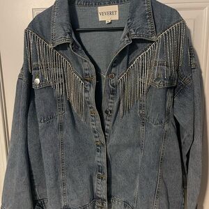 VeVeret Blue Jean Jacket with Silver Accents